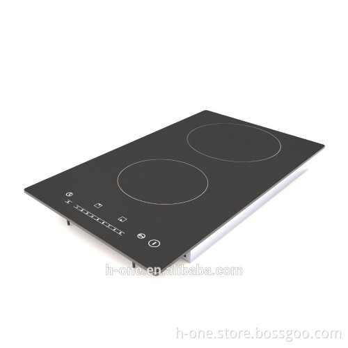 Double burner induction cooker with half-bridge drive